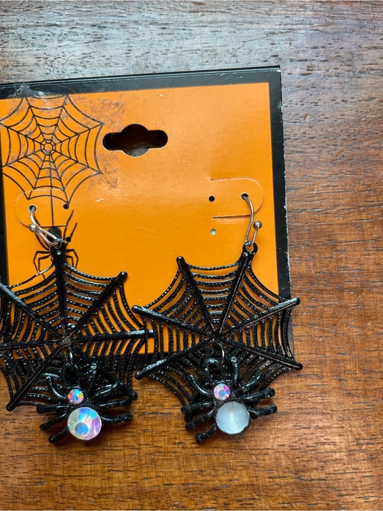 Jewelry - Bundle 3 pair $12. Black Spider Web Dangle Earrings - Halloween Jewelry